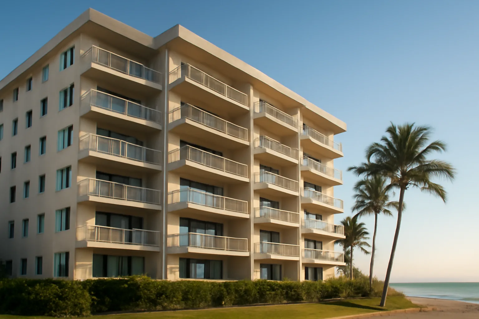 Miami beachfront condo building exterior facing a special assessment decision