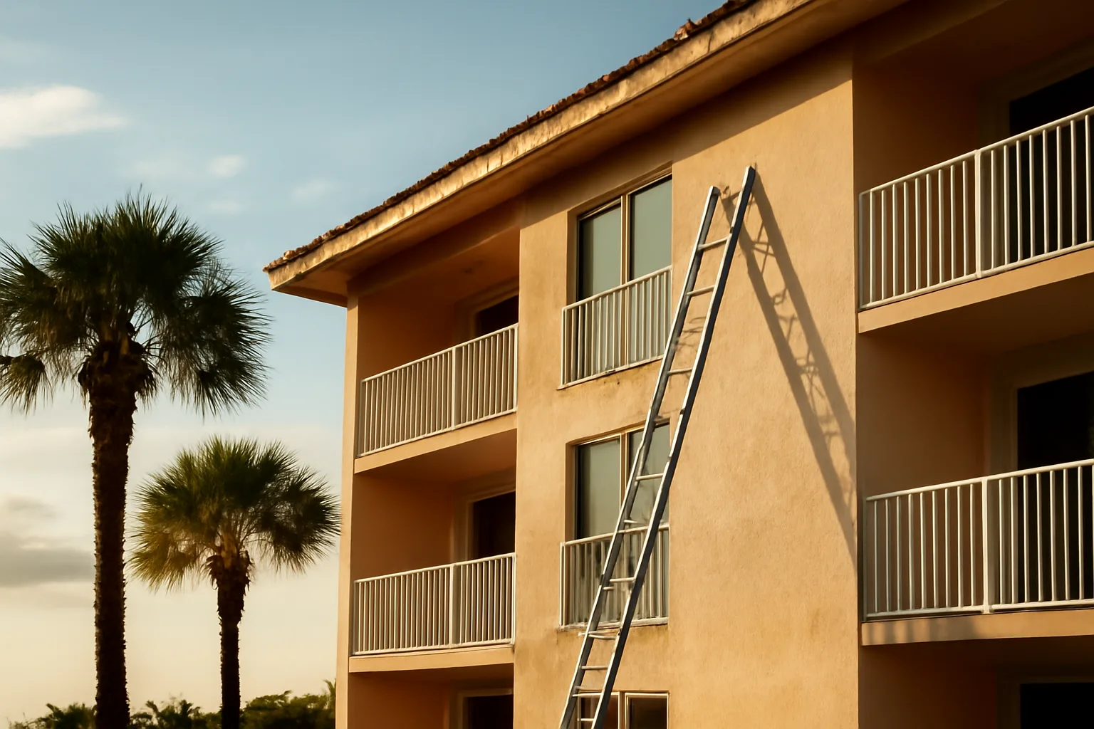 Coastal Florida condo building exterior relevant to special assessment and insurance coverage decisions