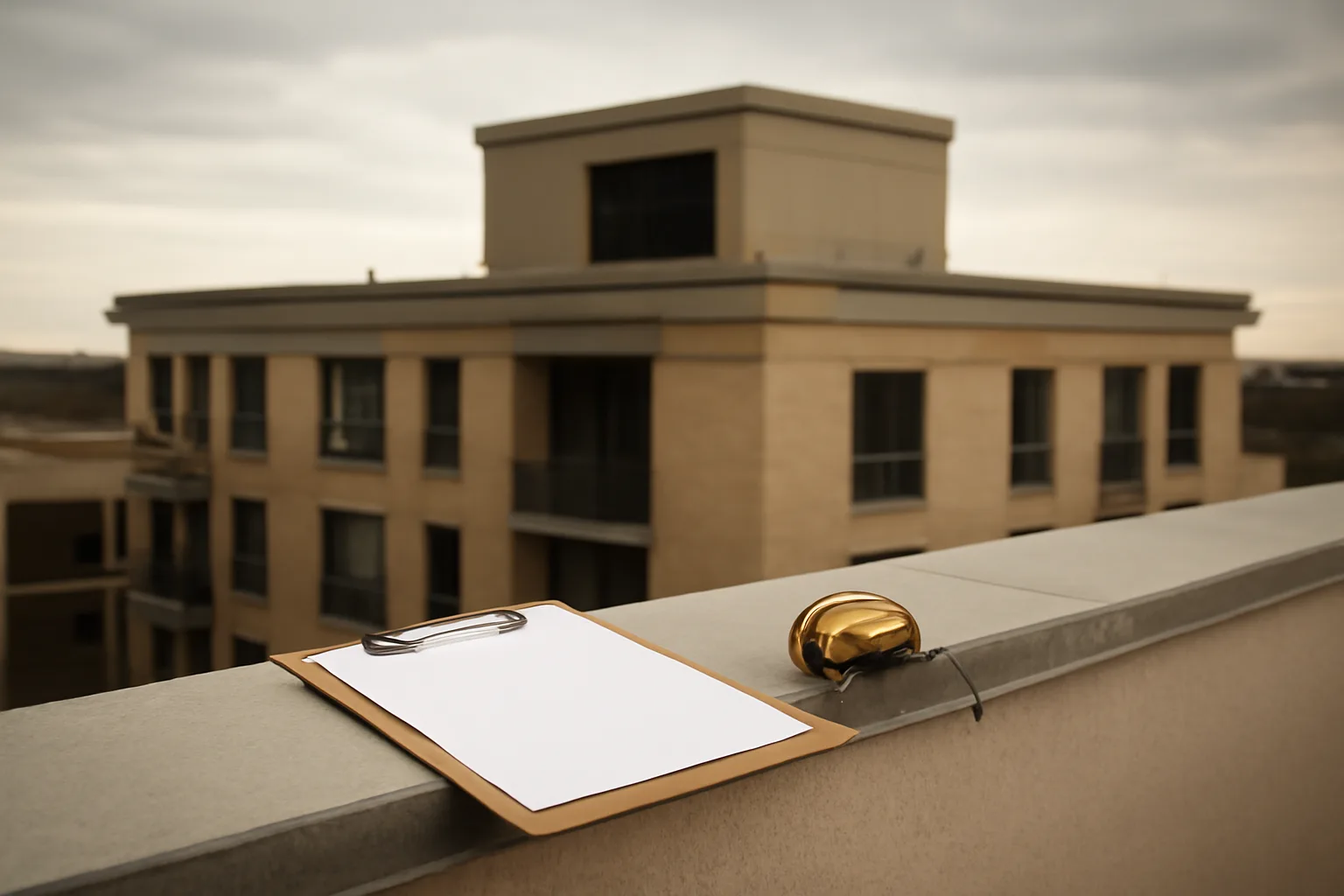Rooftop of an Edmonton condo building where reserve fund study inspections take place