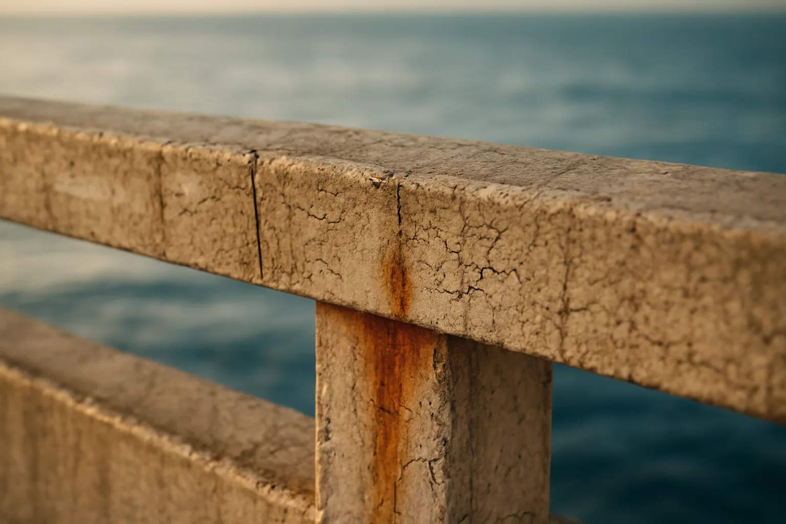 Cracked concrete condo balcony showing wear that can trigger a special assessment