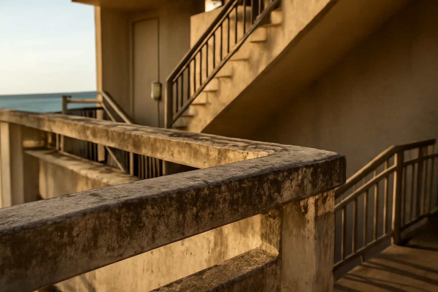 Coastal Florida condo building exterior showing concrete wear relevant to reserve funds for condos