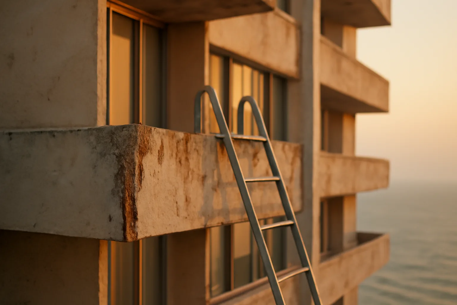Coastal Miami condo building facade showing aging concrete relevant to reserve study planning