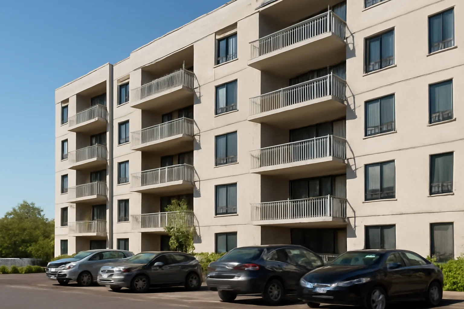 Florida mid-rise condominium building exterior showing structural components subject to SIRS inspection
